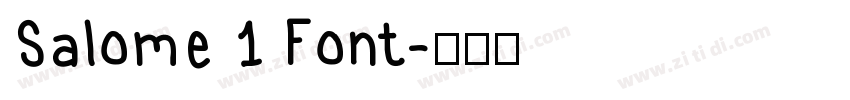 Salome 1 Font字体转换